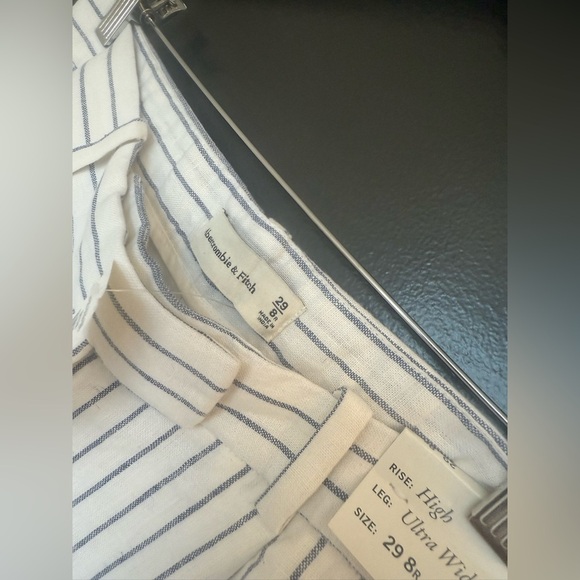 Abercrombie & Fitch 8R (29)NWT Sloane linen blend ultra Wide Leg high waist pant - Picture 5 of 16